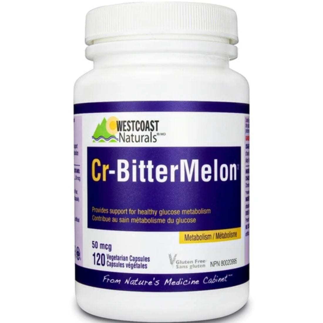 Westcoast Naturals Cr-Bitter Melon 50mcg, 120 Capsules