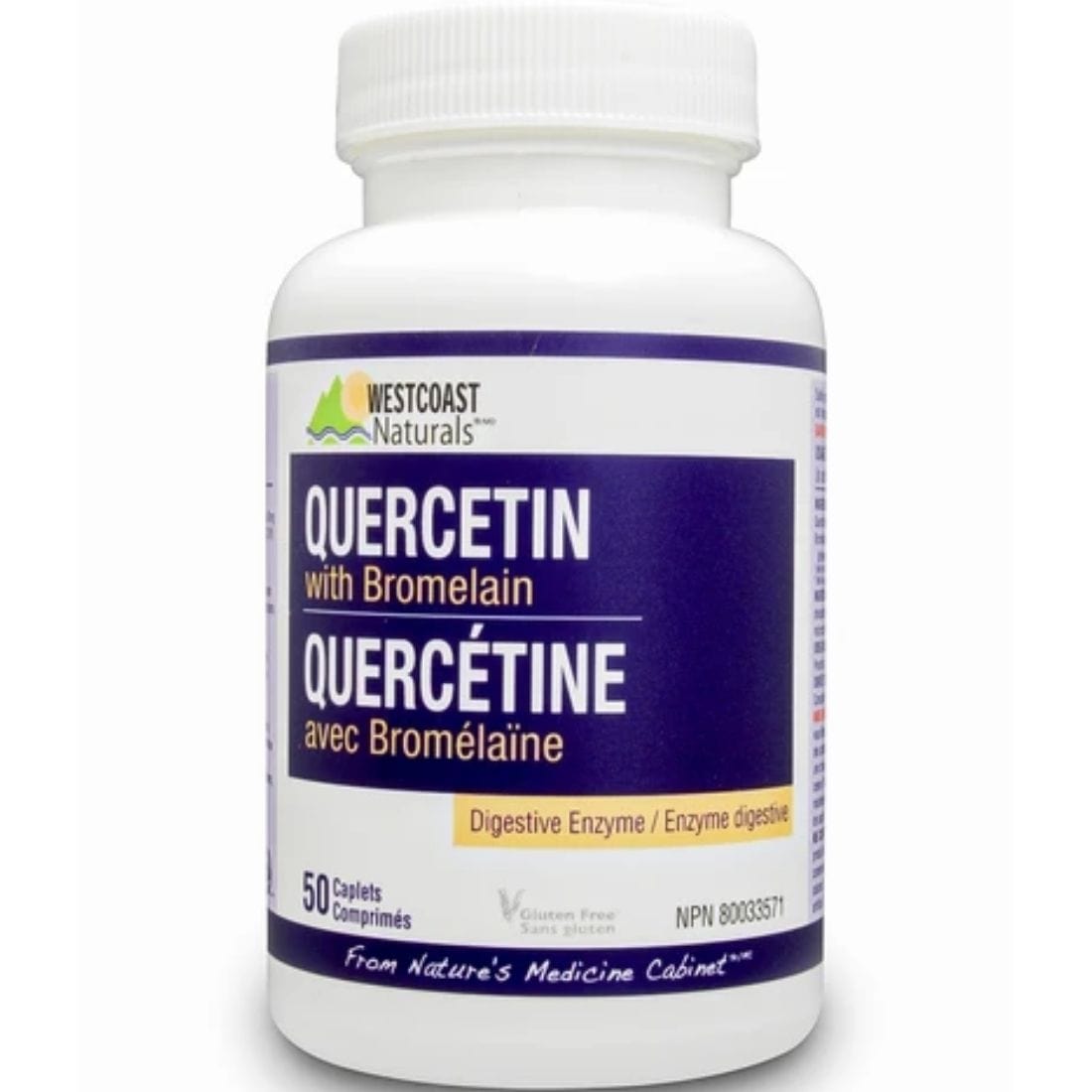 Westcoast Naturals Quercetin with Bromelain 500mg, 50 Caplets