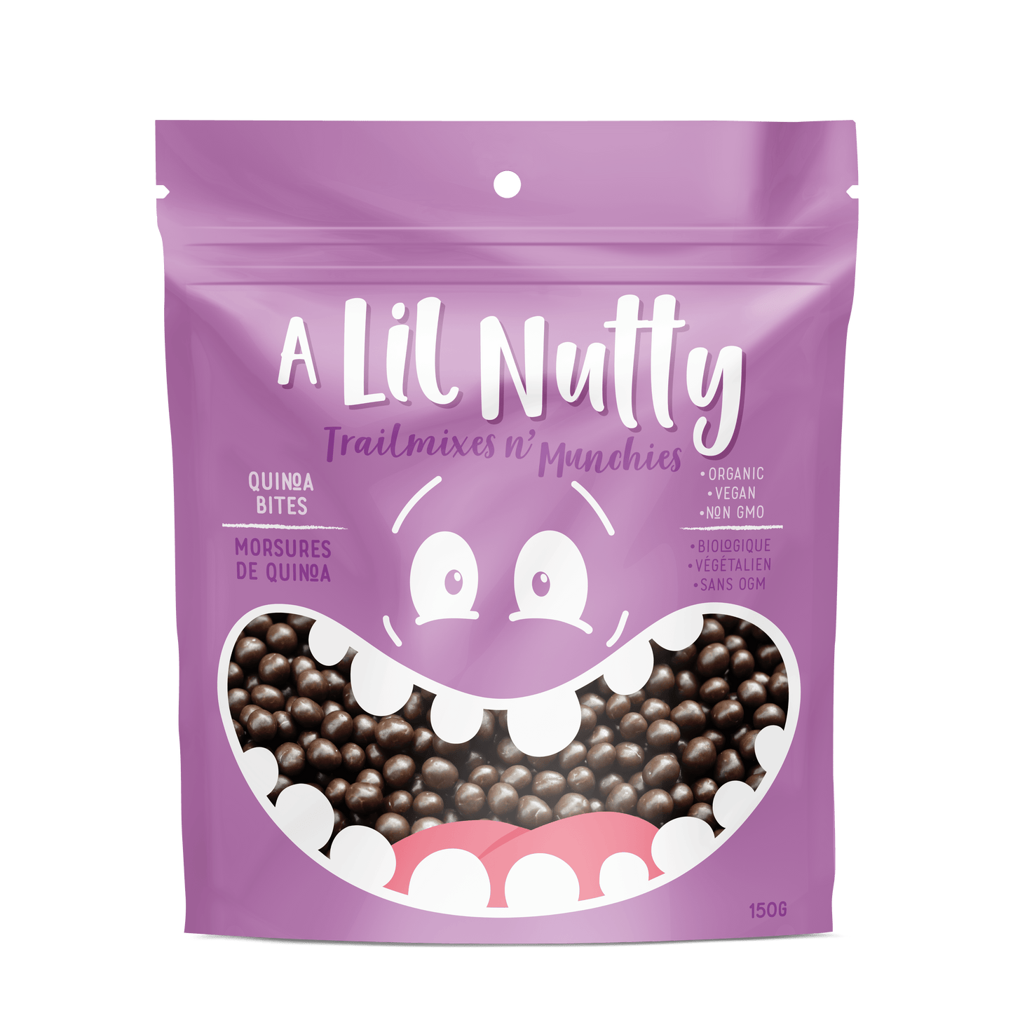 A Lil Nutty Dark Chocolate Quinoa Bites (Factory Case), 8 x 150g