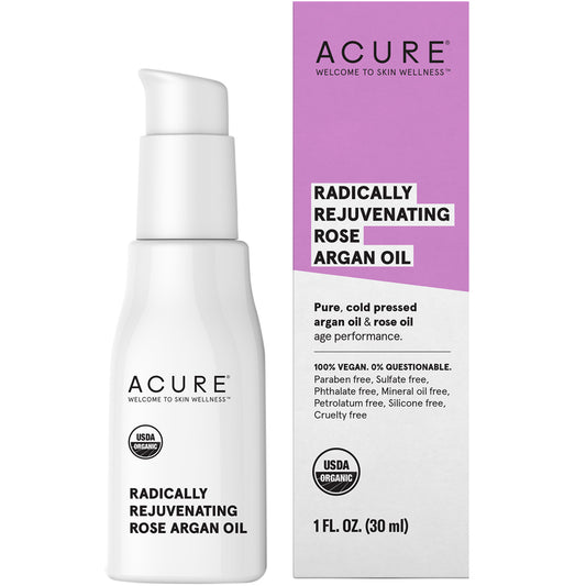 Acure Rejuvenating Rose Argan Oil, 30ml, Clearance 35% Off, Final Sale