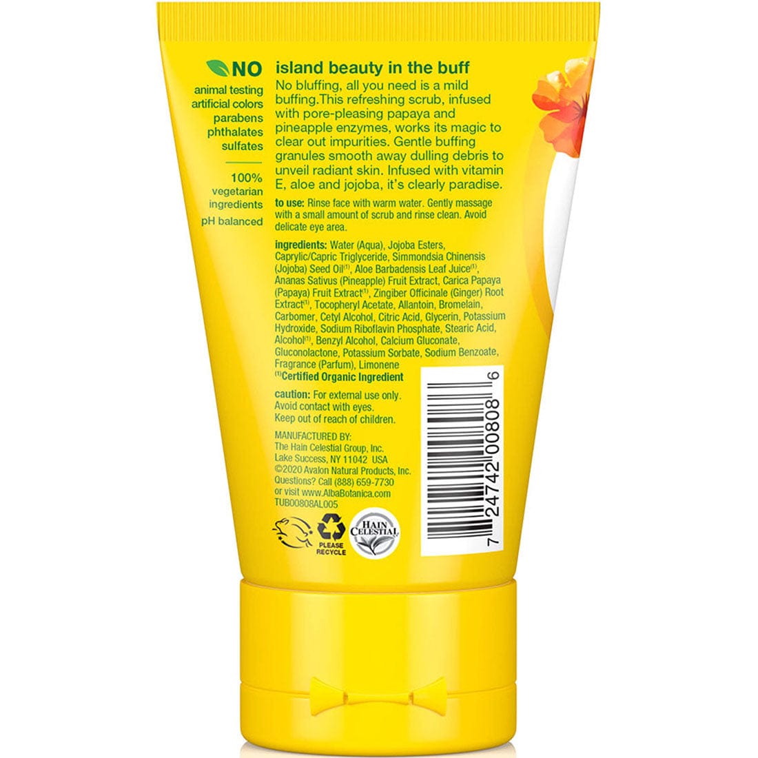 Alba Botanica Pineapple Enzyme Facial Scrub, 113g