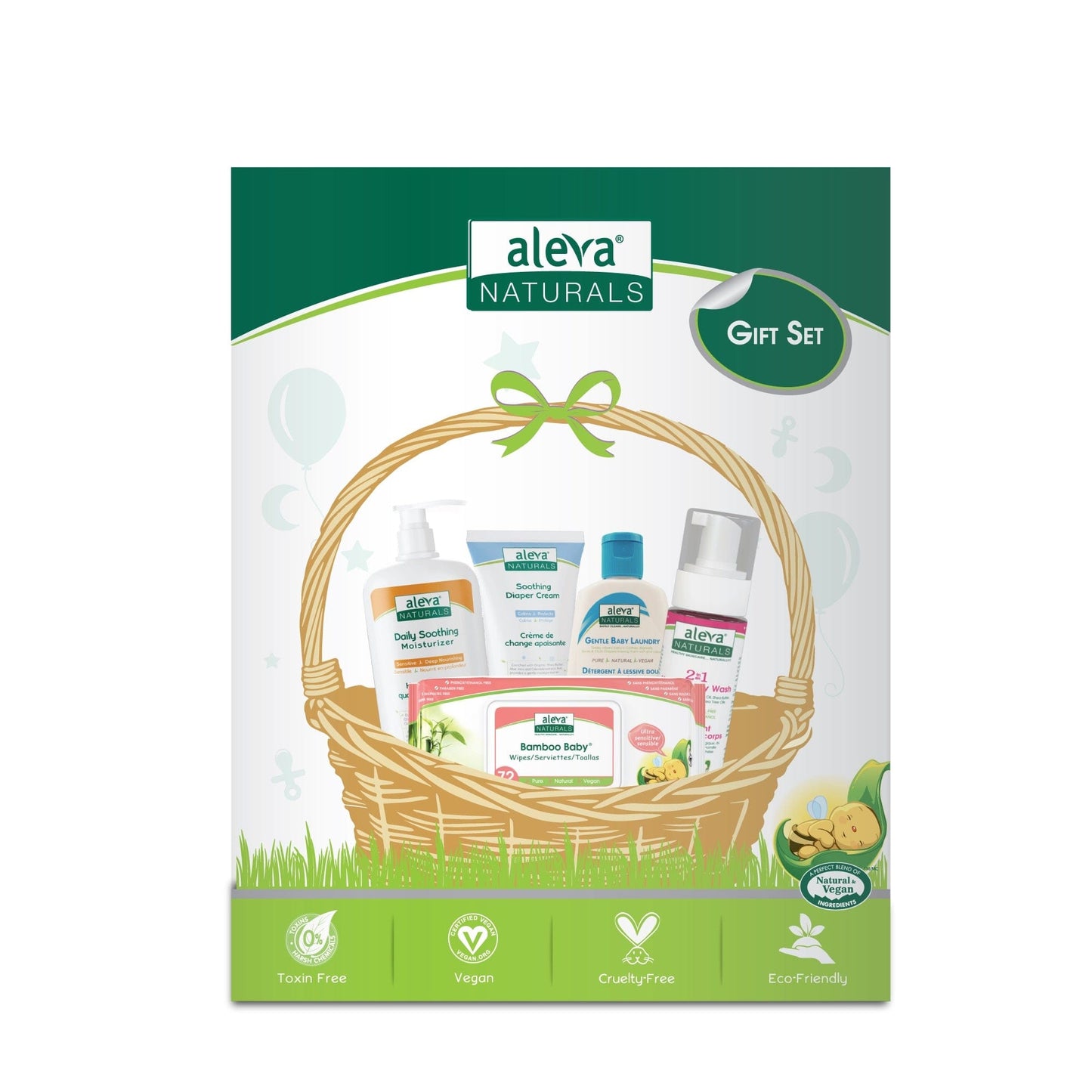 Aleva Naturals Aleva Naturals New Born Gift Set, 1 Box
