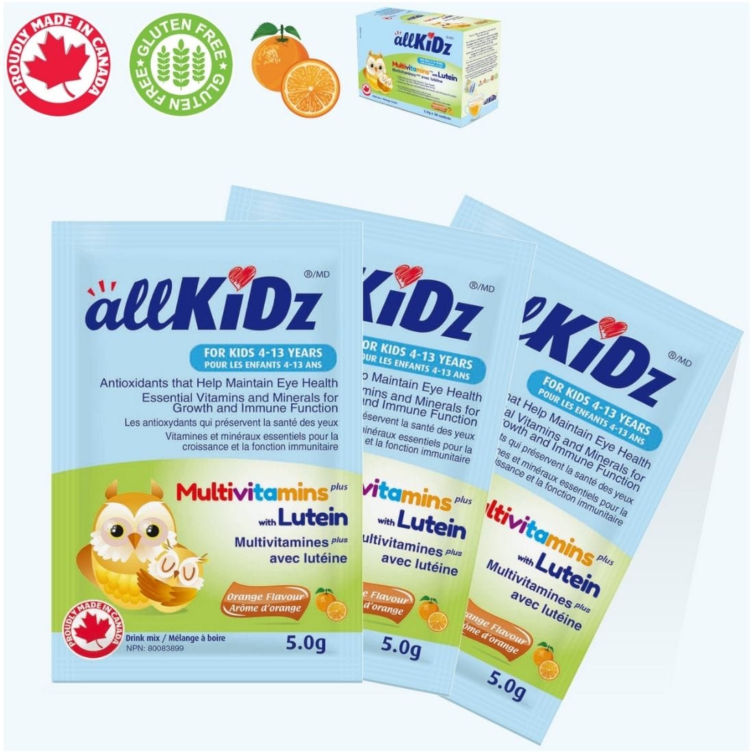 Allkidz Naturals Multivitamin Powder with Lutein, 5g