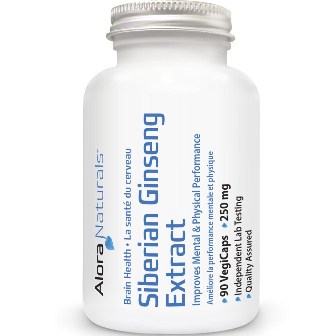 Alora Naturals Siberian Ginseng Extract 250mg, 90 Vegetable Capsules