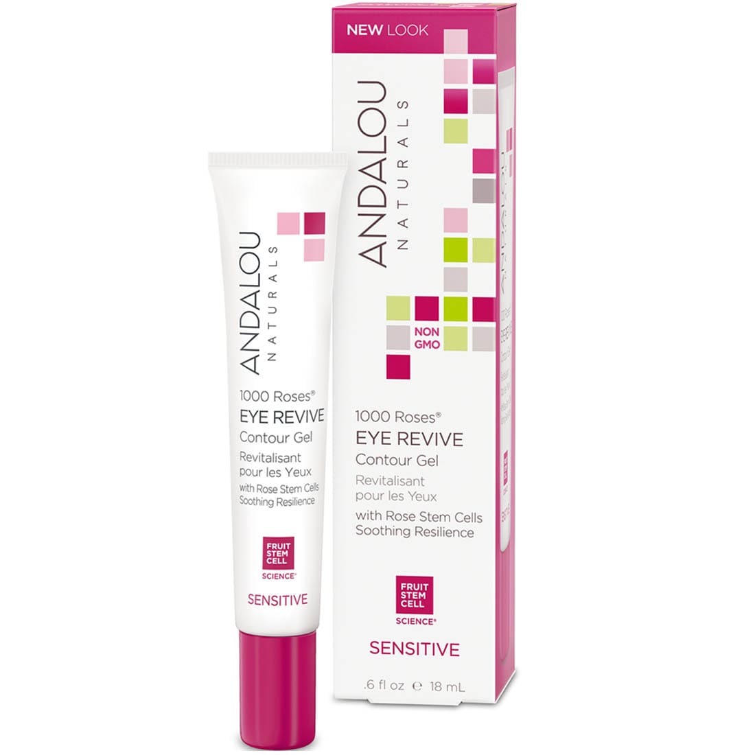 Andalou Naturals 1000 Roses Eye Revive Contour Gel, 18ml