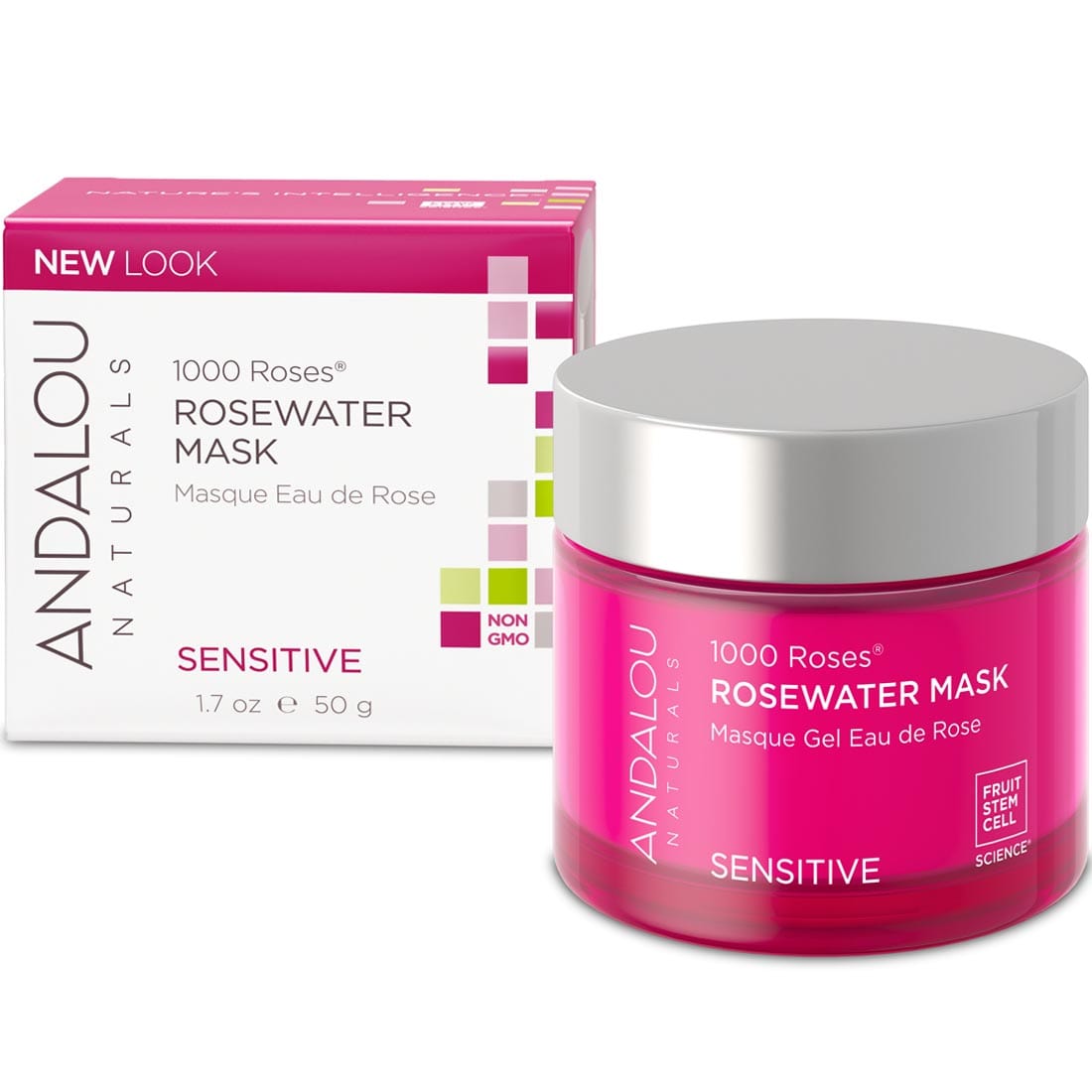 Andalou Naturals 1000 Roses Rosewater Gel Mask, 50ml