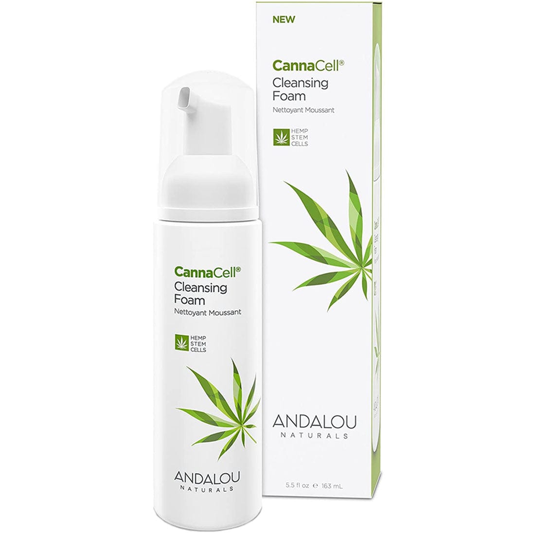 Andalou Naturals CannaCell Cleansing Foam, 163ml