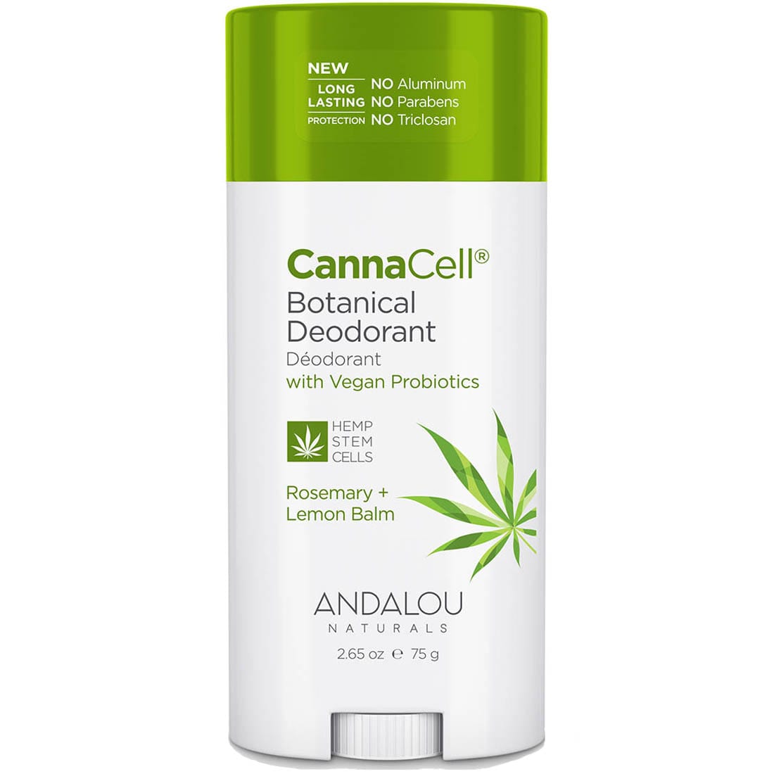Andalou Naturals CannaCell Deodarant - Rosemary + Lemon Balm, 75g