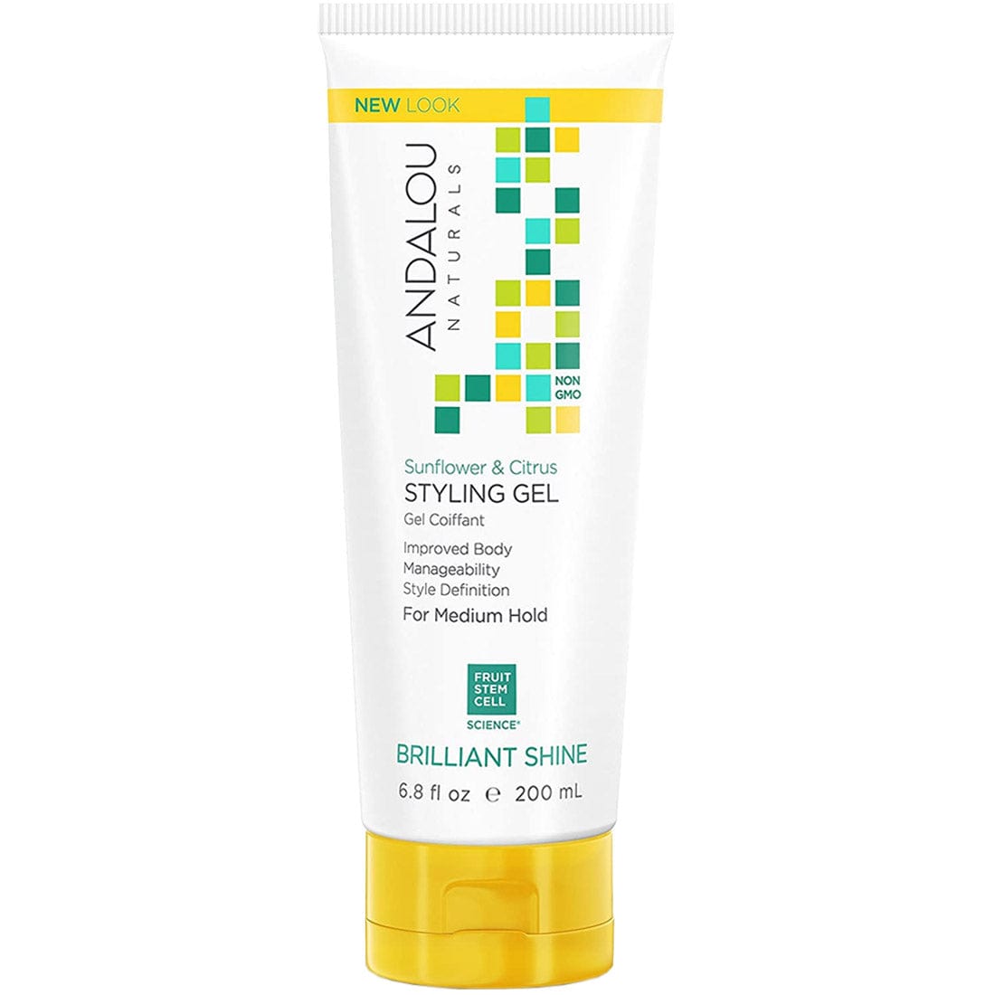 Andalou Naturals Sunflower Citrus Shine Styling Gel, 200ml