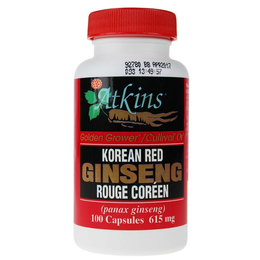 Atkins Ginseng 100% Korean Red Ginseng, 100 Capsules