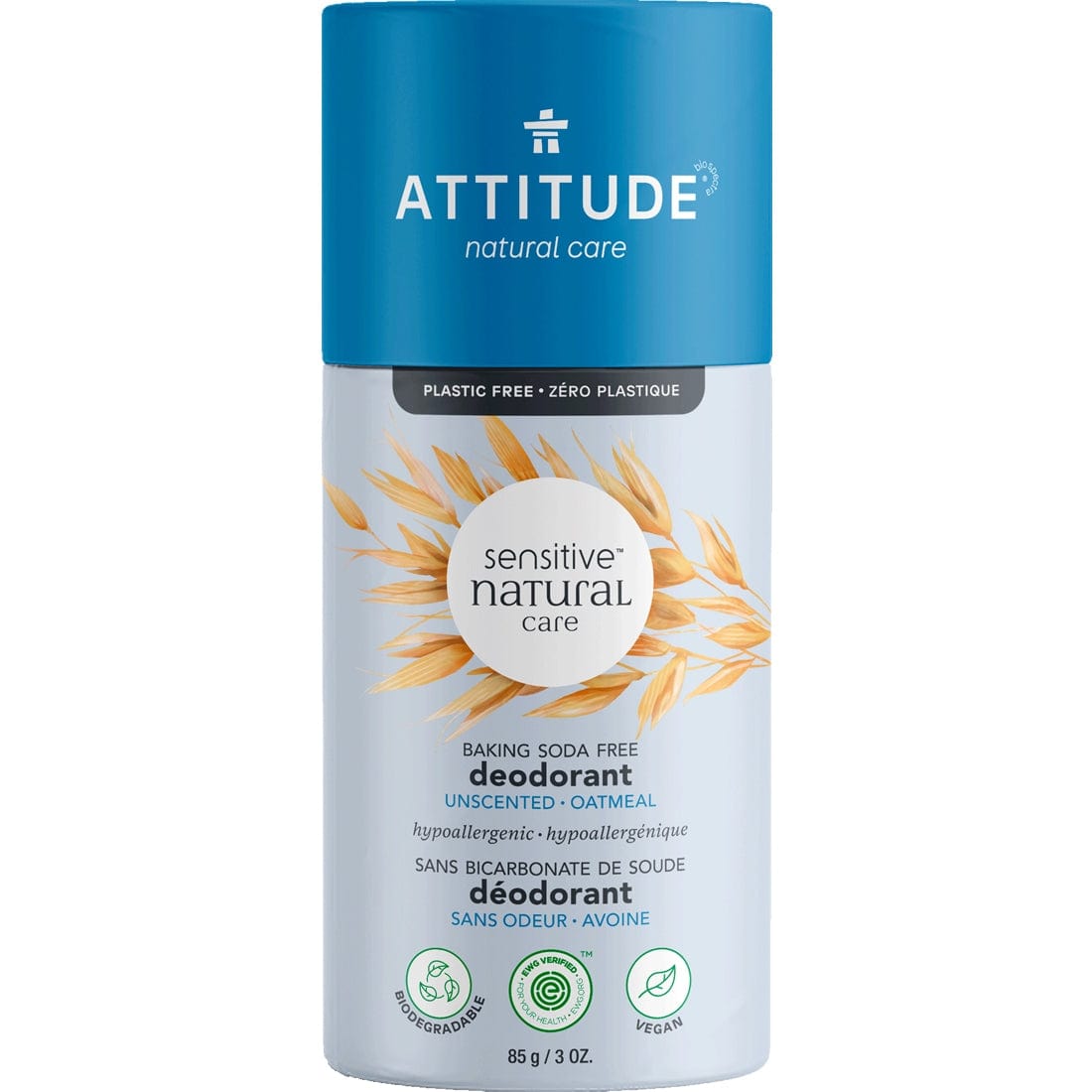 Attitude Deodorant, Baking Soda Free, 85g