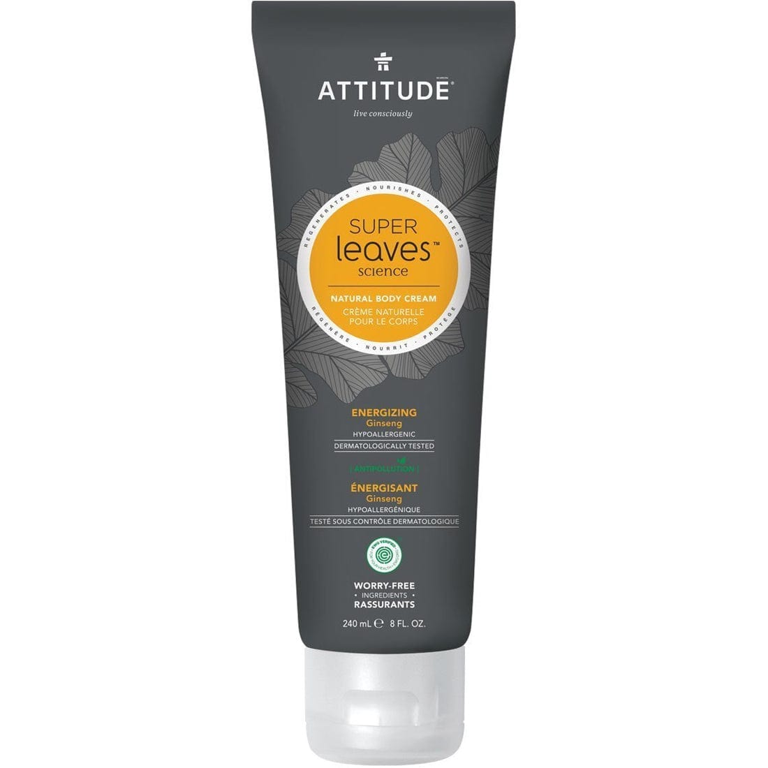 Attitude Men Body Cream, Energizing, 240ml