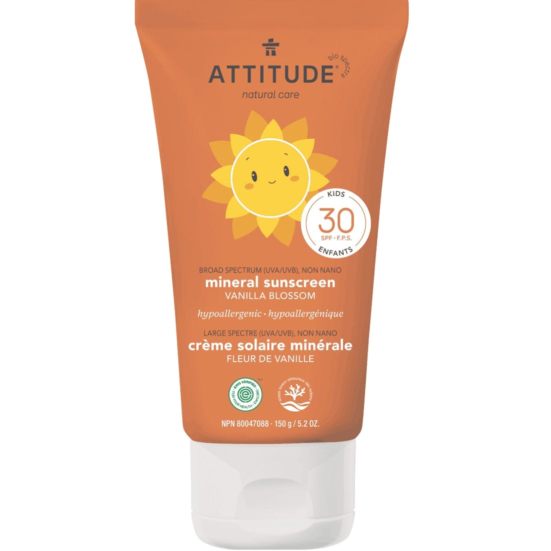 Attitude Skincare SPF 30 Mineral Sunscreen Lotion, BABY and KIDS, 150g