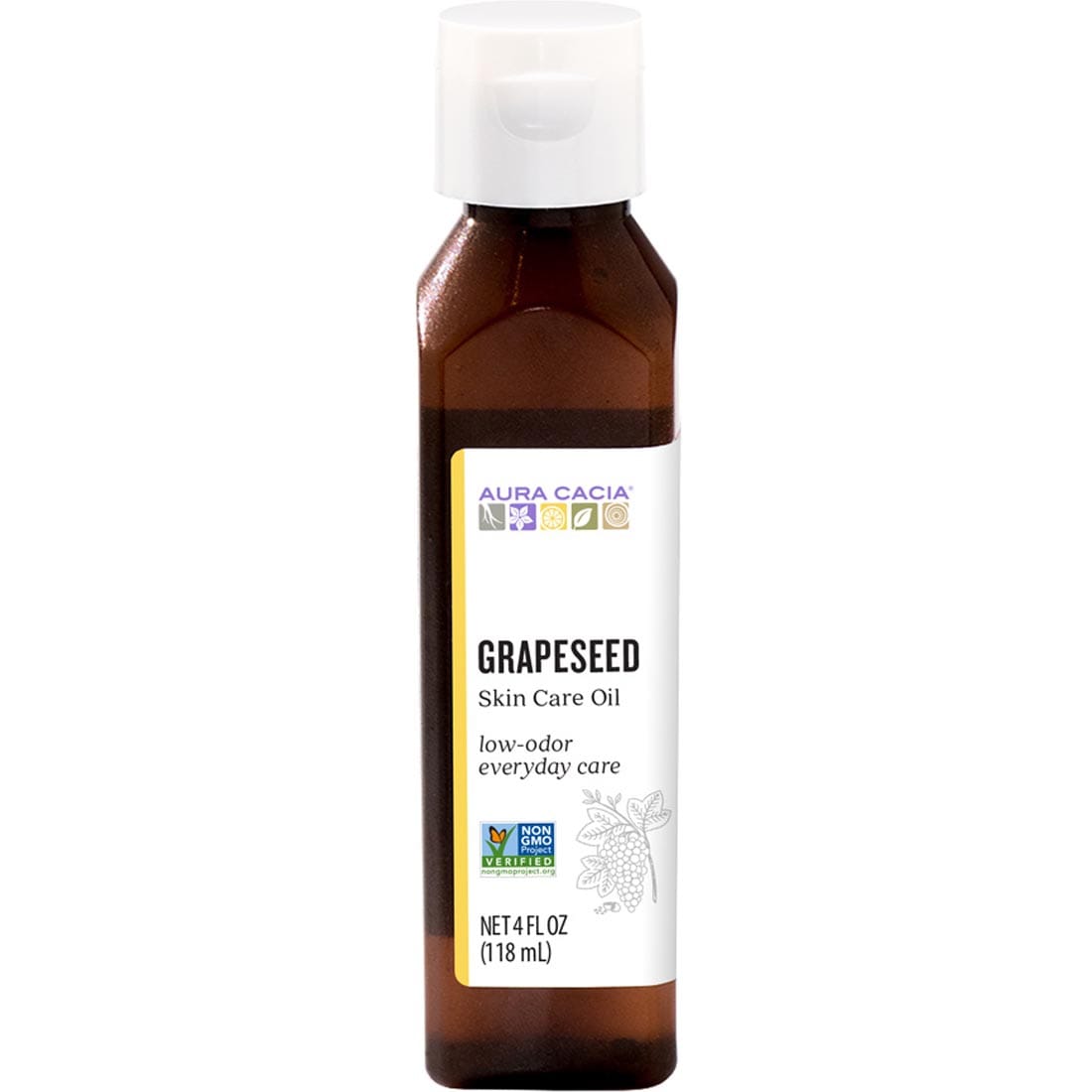 Aura Cacia Grapeseed Oil, 118ml