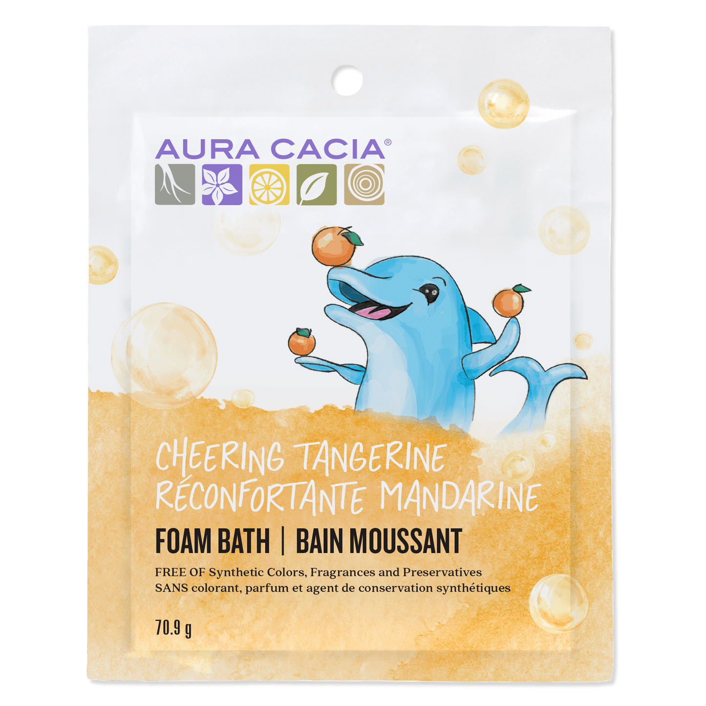 Aura Cacia Kids Cheering Foam Bath, 6 Packs, 6 x 71g
