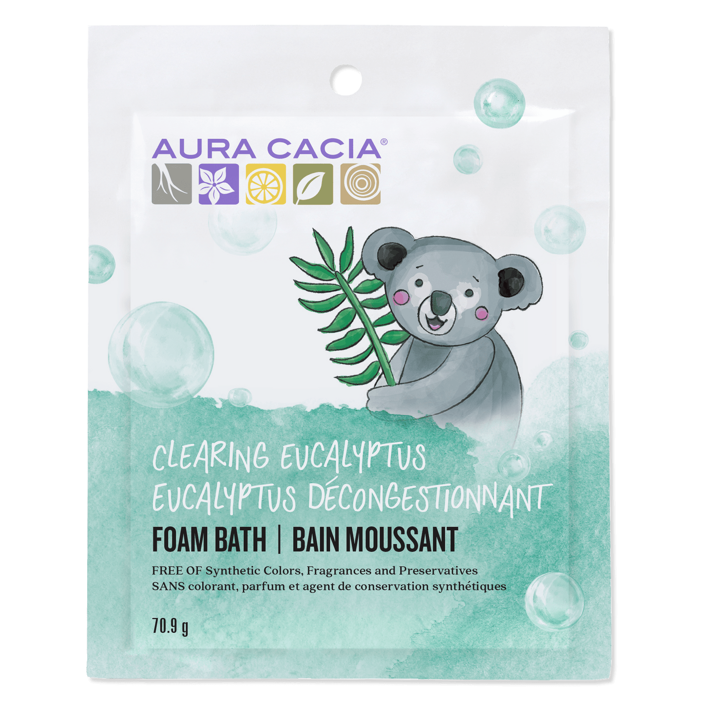 Aura Cacia Kids Clearing Foam Bath, 6 Packs, 6 x 71g