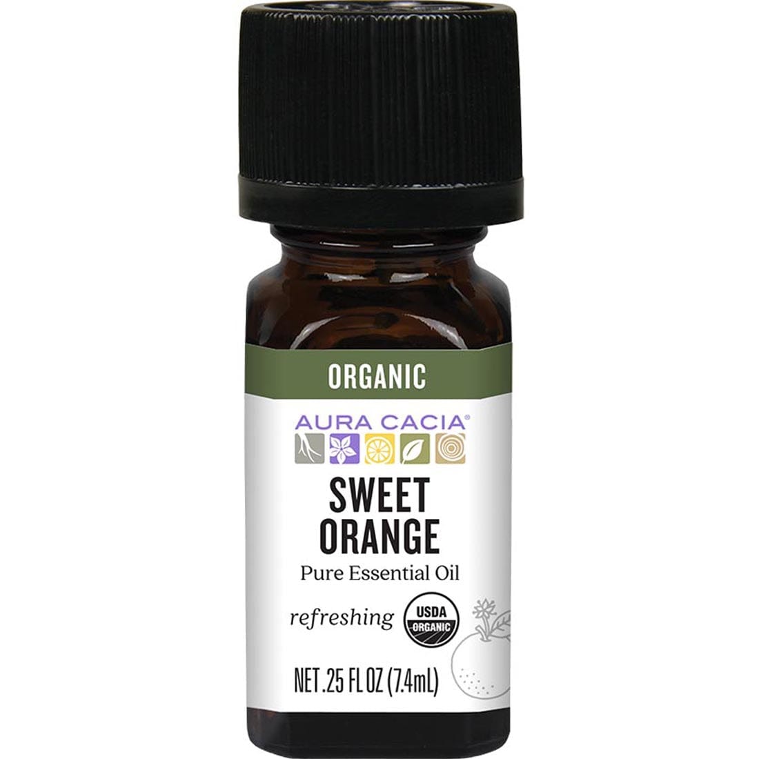 Aura Cacia Organic Sweet Orange Essential Oil, 7ml