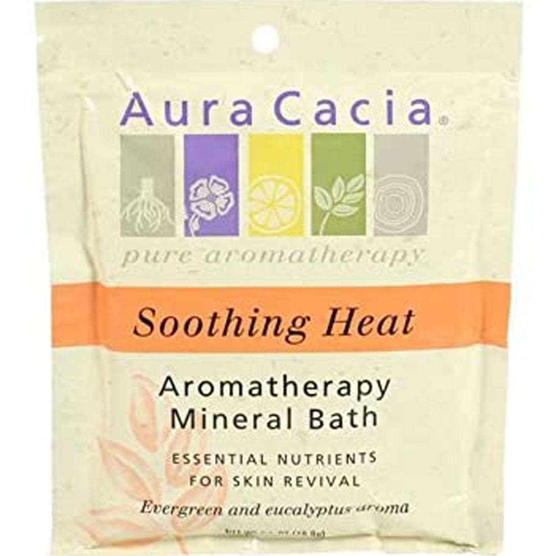Aura Cacia Soothing Heat Mineral Bath, 6 Packs, 6 x 71g