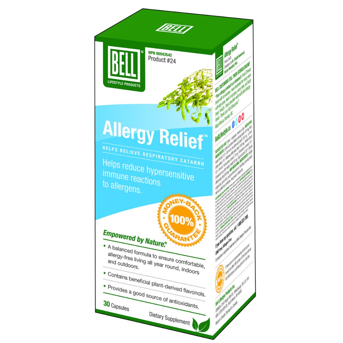 Bell Allergy Relief #24, 30 Capsules
