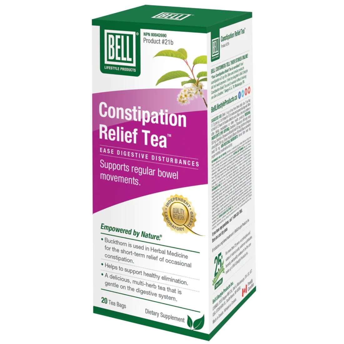 Bell Constipation Relief Tea #21b, 20 Bags