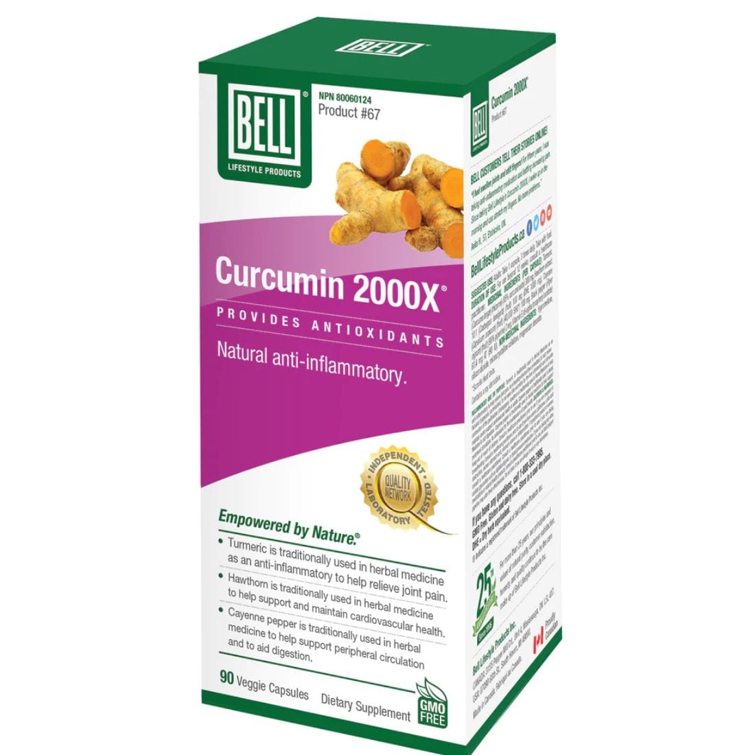Bell Curcumin 2000X (#67), 90 Capsules