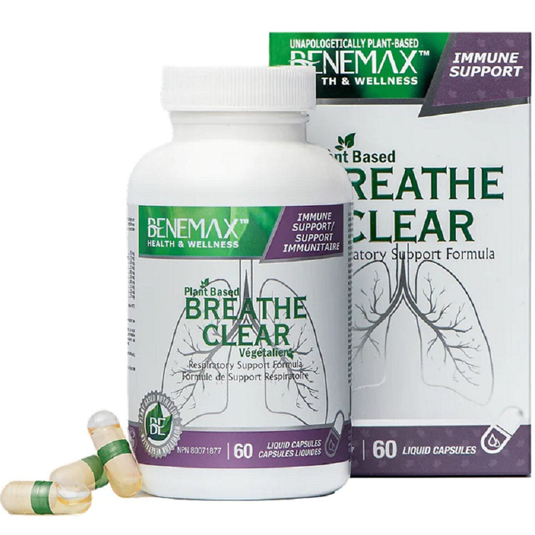 Benemax Plant Based Breathe Clear Liquid Capsules