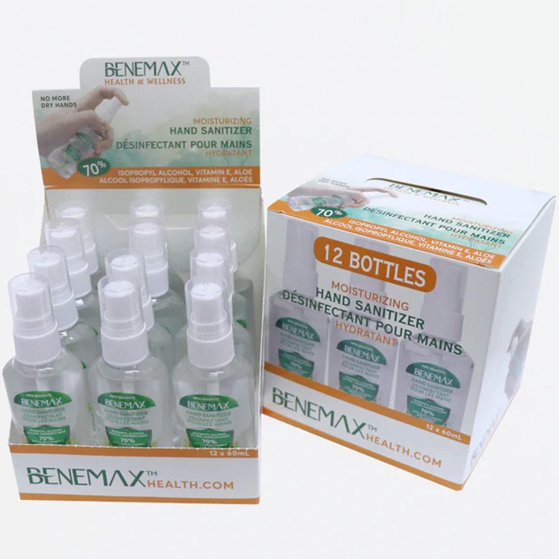 Benemax Hand Sanitizer Spray, 12 x 60ml