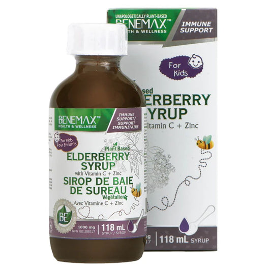 Benemax Plant Based Elderberry Plus Zinc & Vitamin C Syrup For Kids