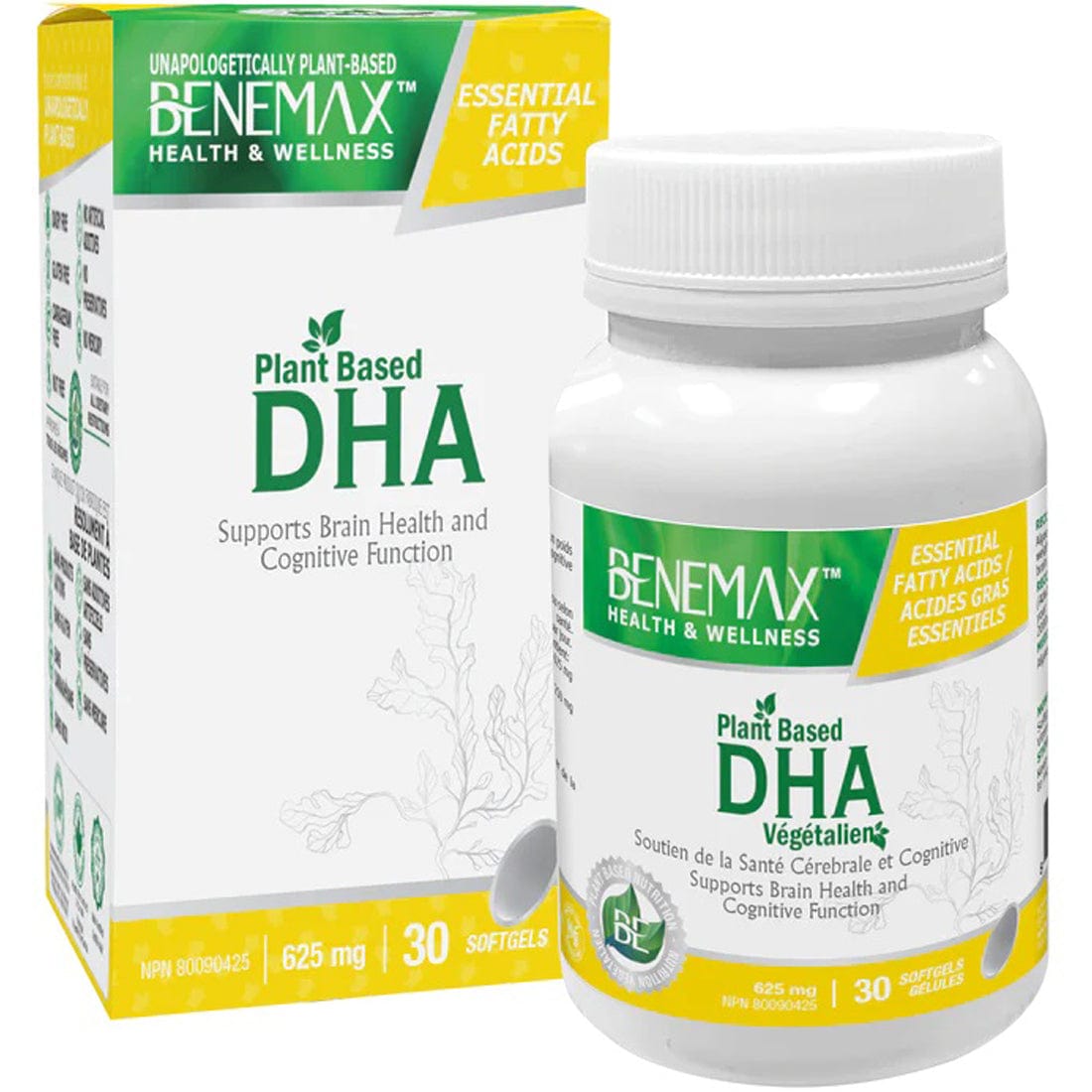Benemax Plant Based DHA 625mg Softgels