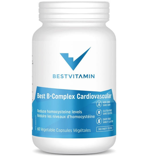 Bestvitamin Best B-Complex For Cardiovascular Health, Helps reduce homocysteine levels, 60 Vegetable Capsules