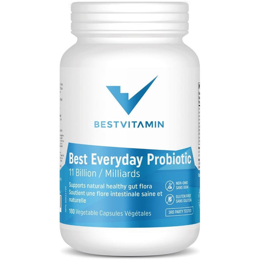 BestVitamin Best Everyday Probiotic, 11 Billion, 180 Capsules (180 Day Supply) - Store in Fridge *50% off, Final Sale