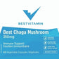 BestVitamin Best Chaga Mushroom 350mg, Anti-microbial immune support, Non-GMO, 60 Vegetable Capsules, Clearance 50% Off, Final Sale