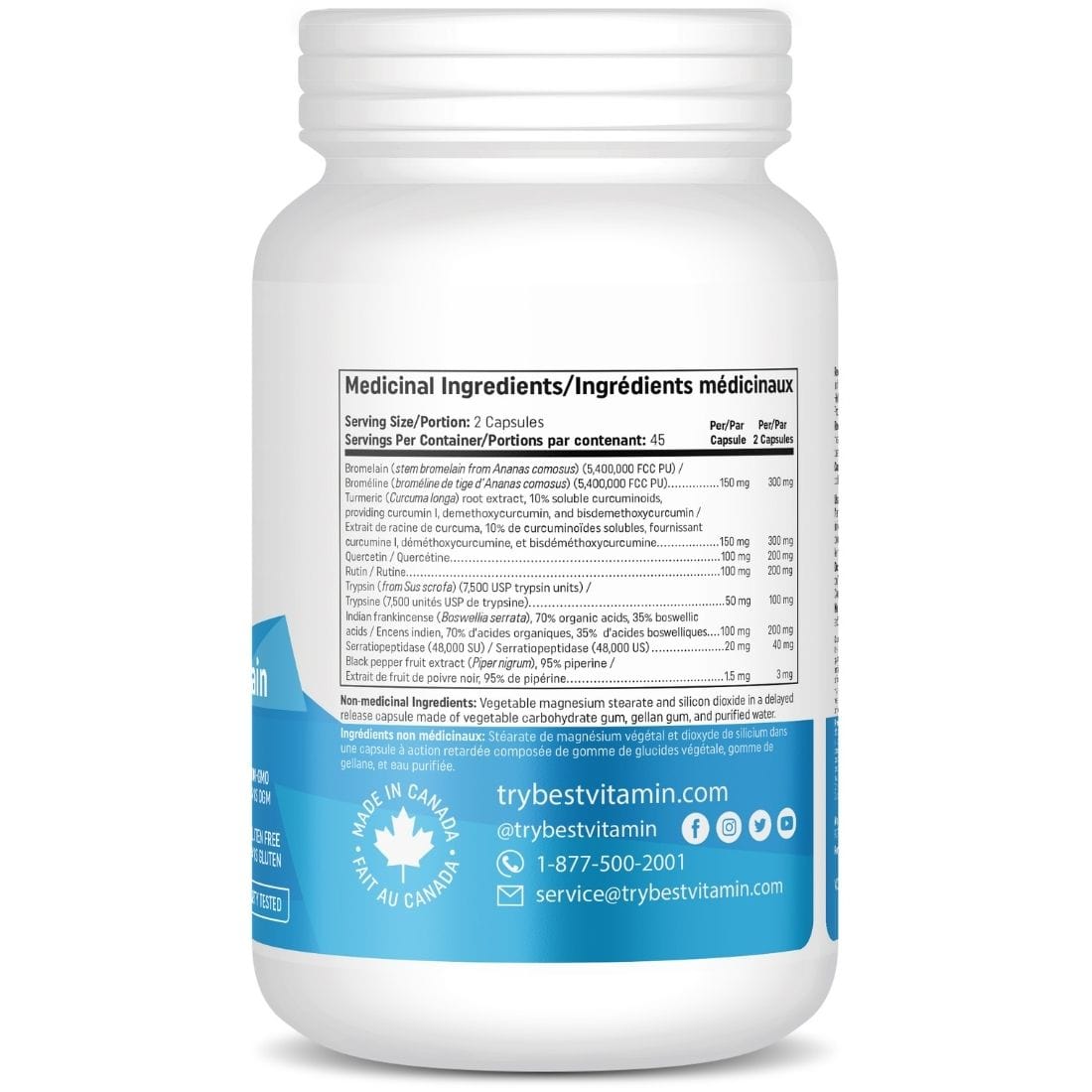 BestVitamin Best Inflammation and Pain Support, Helps relieve minor pain, swelling & inflammation