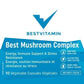 BestVitamin Best Mushroom Complex, Ultimate Energy, Immune & Stress Support, Reishi, Maitake, Shiitake, Coriolus, 90 Capsules
