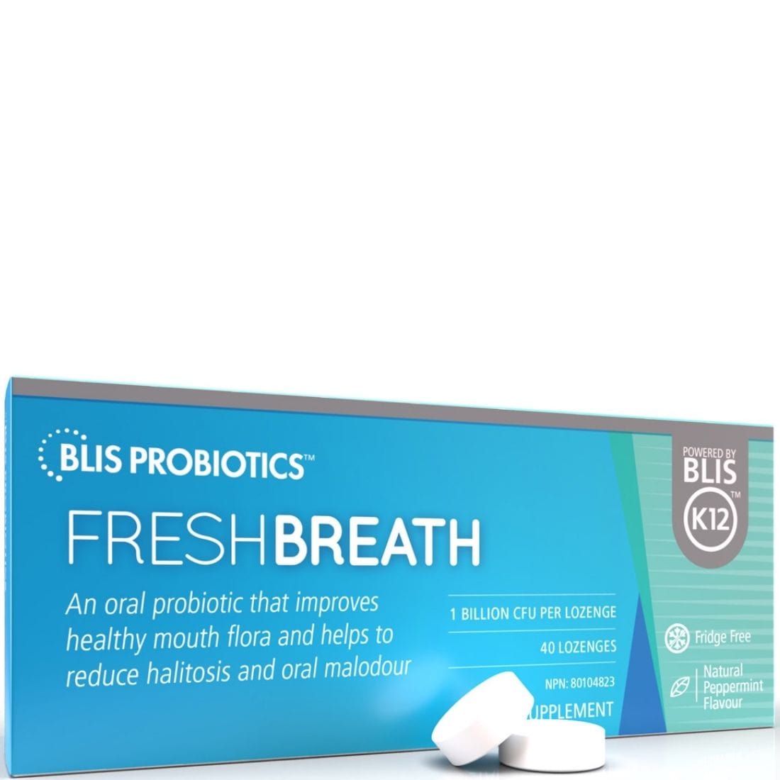 BLIS Probiotics FreshBreath with BLIS K12, 40 Lozenges