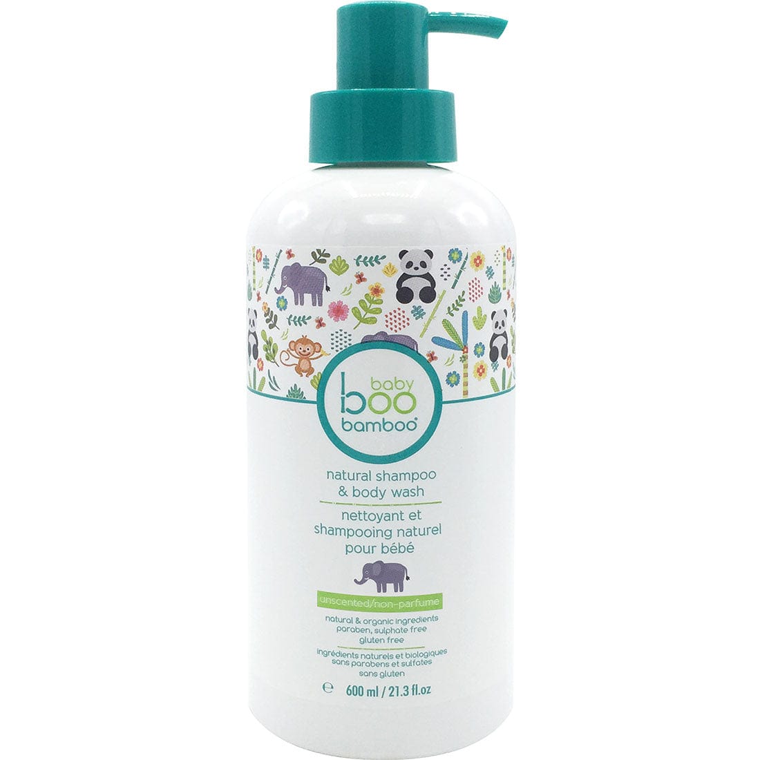 Boo Bamboo Baby Boo Shampoo Body Wash Unscented, 600ml