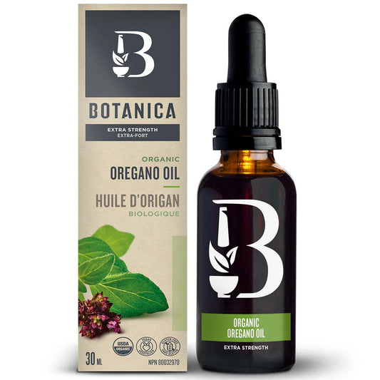 Botanica Organic Oregano Oil Drops, Extra Strength 1:1, 75-85% Carvacrol