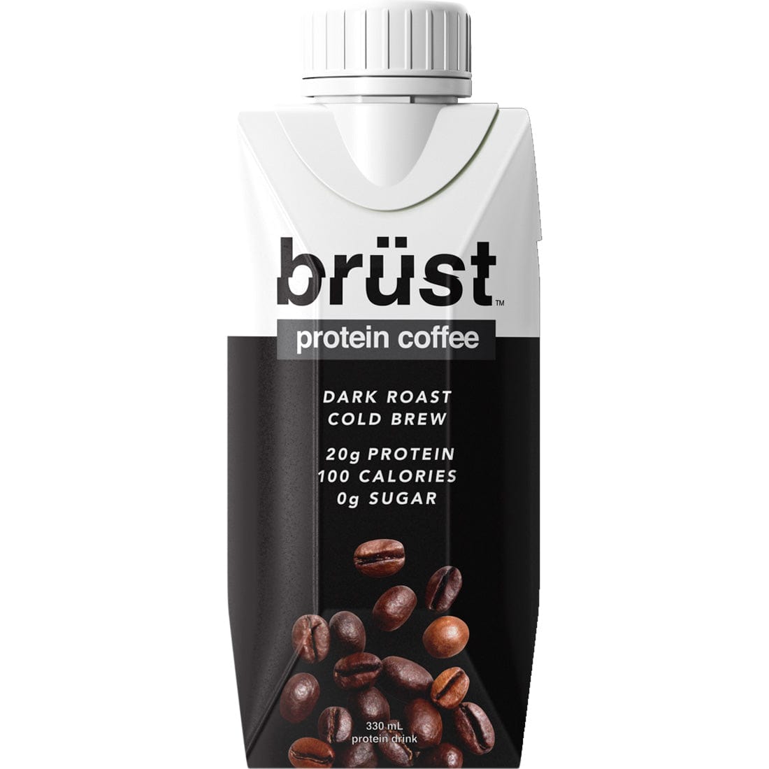 Brust Dark Roast Protein Coffee (Factory Case), 12 x 330ml CLEARANCE 50% Off Best Before 2/25 Final Sale