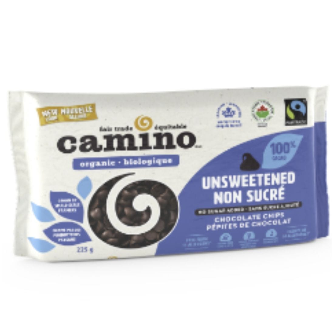 Camino Organic Chocolate Chips (bittersweet), 225g