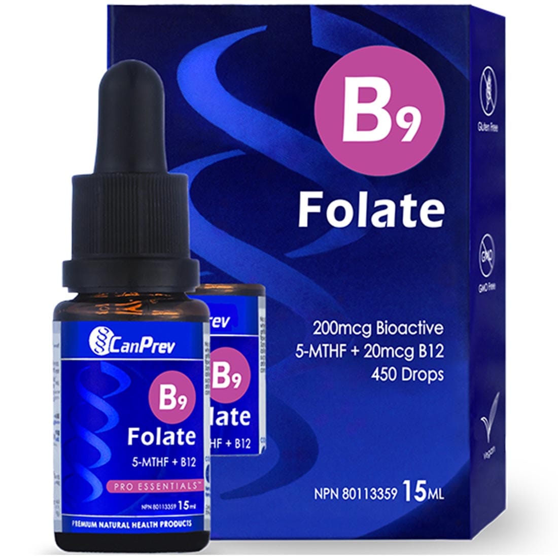 CanPrev B9 Folate 200mcg, 15ml
