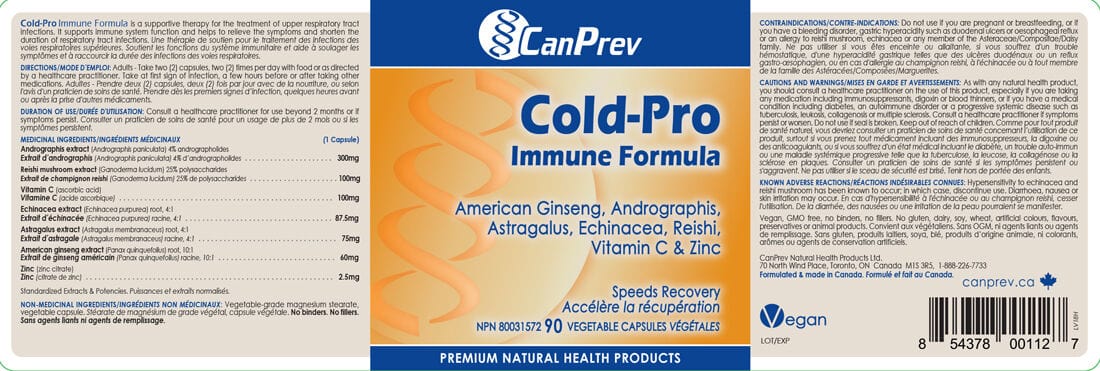 CanPrev Cold-Pro Immune Formula, 90 Vegicaps