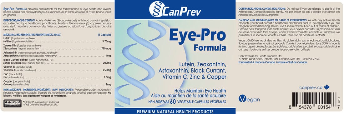 CanPrev Eye-Pro, 60 Vegetable Capsules