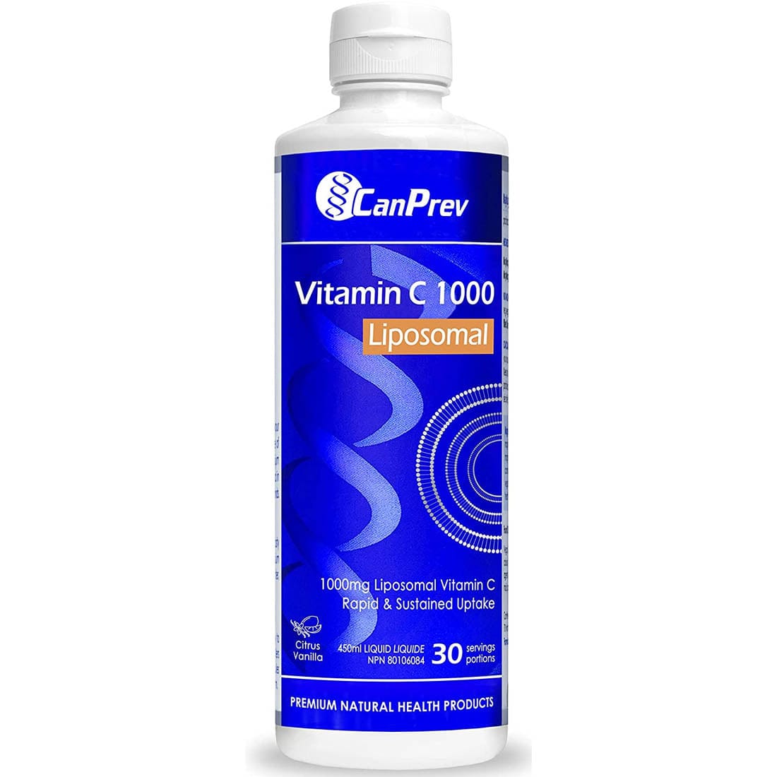 CanPrev Liposomal Vitamin C 1000mg, Rapid Absorption, Vanilla Citrus Flavour, 450ml
