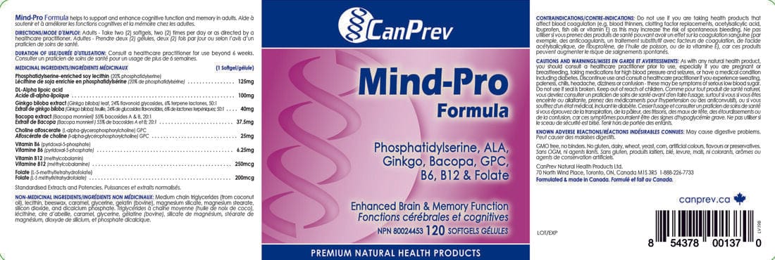 CanPrev Mind-Pro Formula, 120 Vegicaps