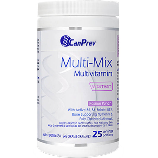 CanPrev Multi-Mix Multivitamin Powder For Women, Passion Punch Flavour, 242g