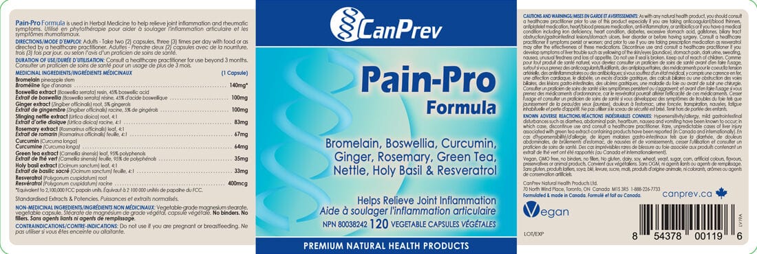 CanPrev Pain-Pro Formula, 120 Vegicaps
