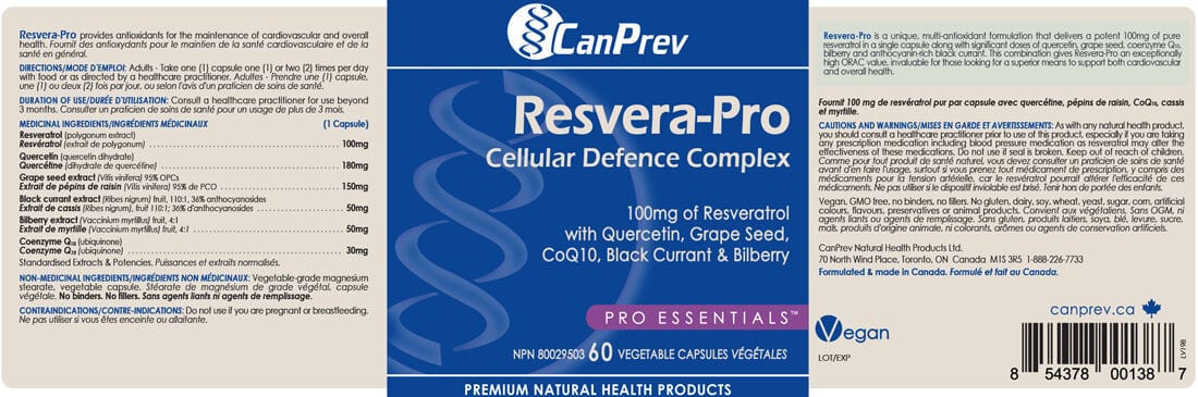 CanPrev Resvera-Pro, 60 Vegicaps