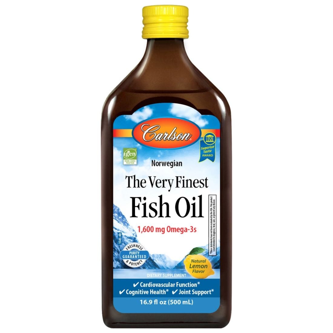 Carlson The Very Finest Fish Oil Liquid (TG), Wild Caught, Sustainably Sourced