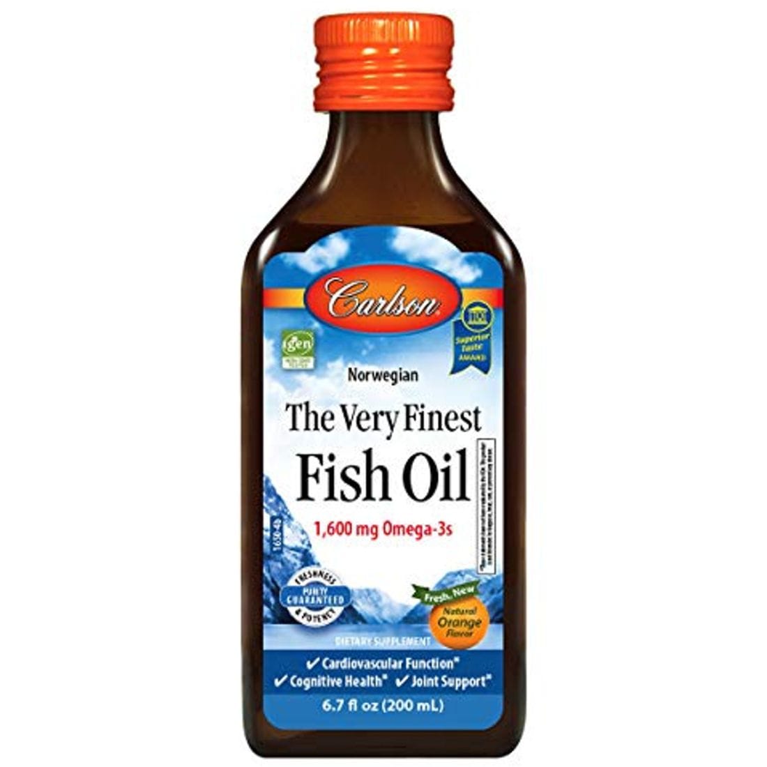 Carlson The Very Finest Fish Oil Liquid (TG), Wild Caught, Sustainably Sourced