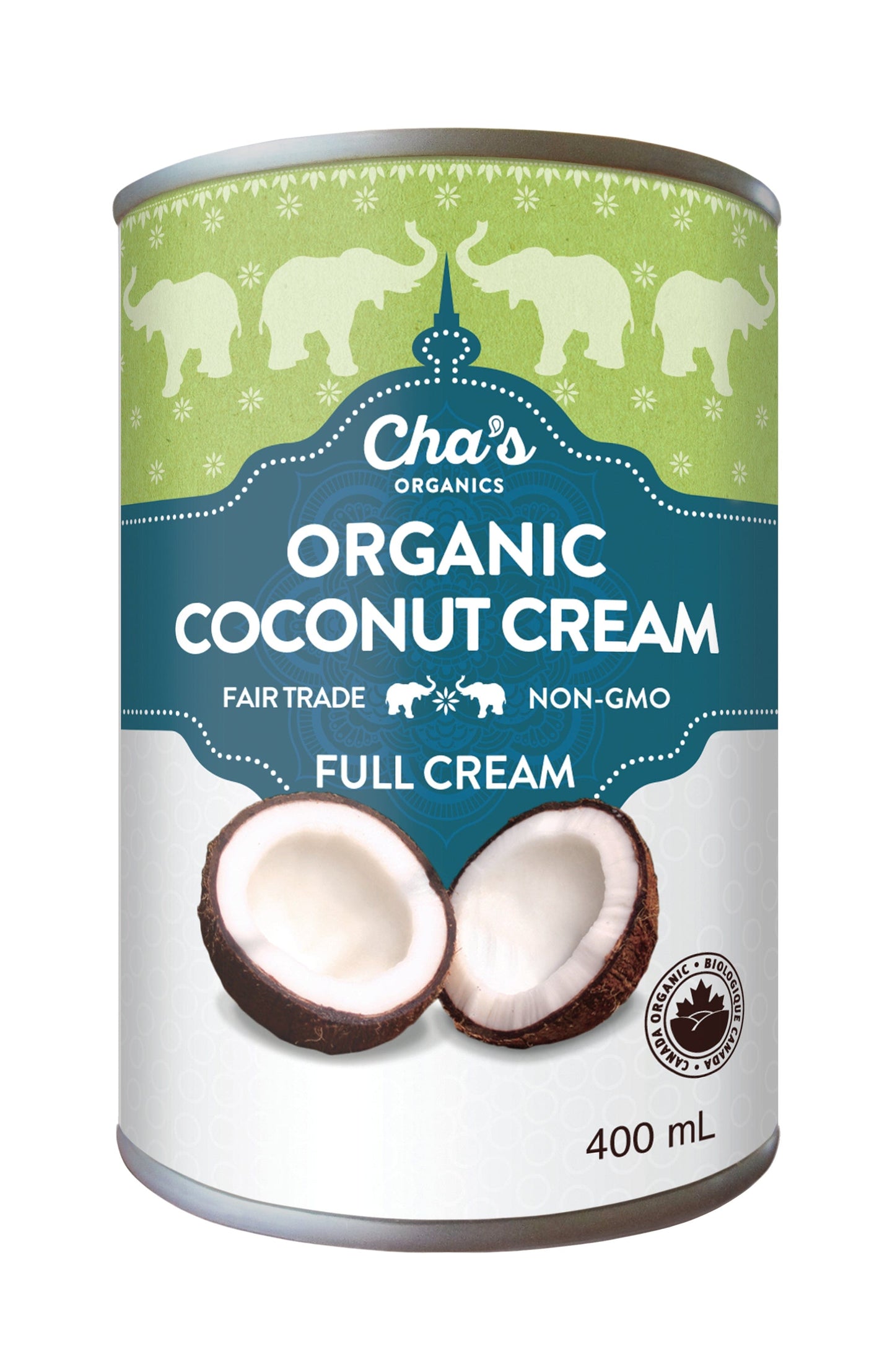 Chas Organics Coconut Cream, Case of 12 x 400ml